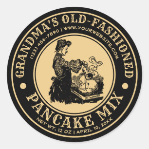Vintage Old Fashioned Pancake Mix Label Template