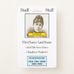 [ Thumbnail: Vintage, Old Fashioned Staff Member IDentification Badge ]