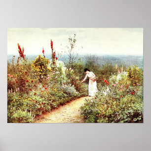 Vintage Old fashioned Victorian 1916 Fine Art Post Poster