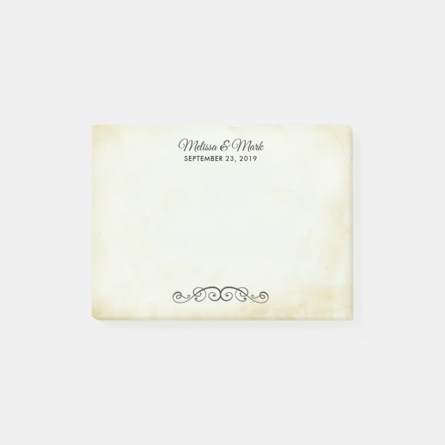 Vintage Old-Fashioned Western Style Post-it Notes (Front)