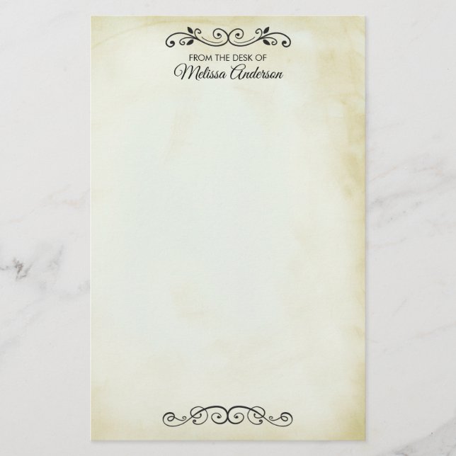 Vintage Old-Fashioned Western Theme Stationery (Front)