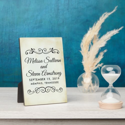 Vintage Old_Fashioned Western Theme Wedding Plaque