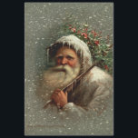 Vintage Old Father Christmas in Snow  Tissue Paper<br><div class="desc">Artistic vintage Robert Finlay McIntyre portrait of old world Father Christmas in the snow with holly and ice on his white robes.</div>