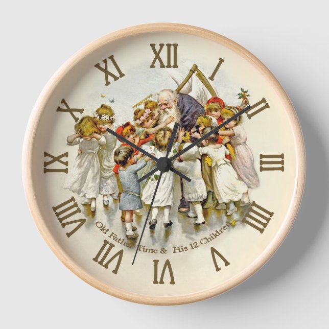 Vintage Old Father Time Clock (Front)