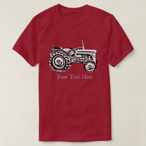 vintage old gray massey fergison tractor  T_Shirt
