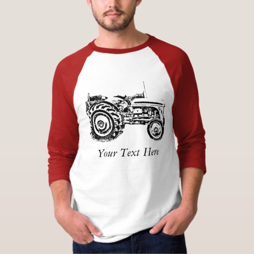 Vintage old Gray massey fergison tractor T_Shirt