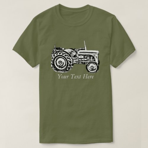 vintage old gray massey fergison tractor  T_Shirt