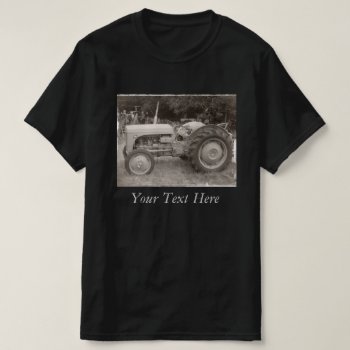 Vintage Old Gray Massey Fergison Tractor  T-shirt by artoriginals at Zazzle