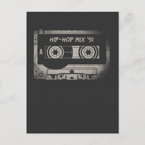 Vintage Old Hip Hip Mixtape 91 Music Love Postcard
