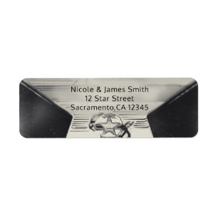 Vintage Old Hollywood Black & White Custom Favor Label