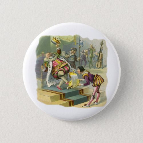Vintage Old King Cole Nursery Rhyme Poem Song Button