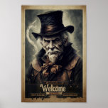Vintage Old Magician Poster at Zazzle