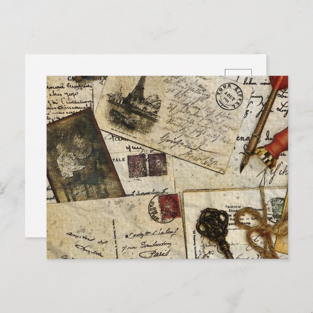 Vintage Old Mail Memories Postcard (Front/Back)