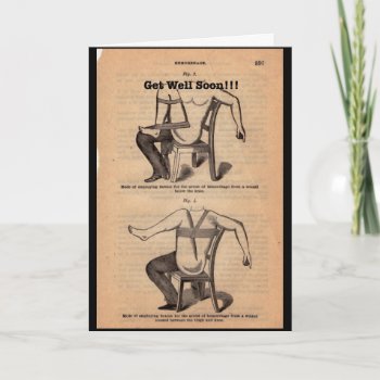 Vintage Old Medical Book Pages Get Well Soon Card by WandasStudio at Zazzle