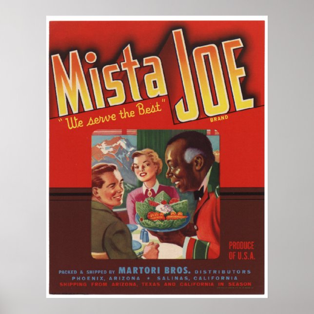 Vintage Old Mista Joe Fruit Crate Labels Poster (Front)