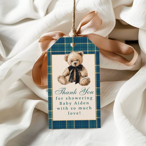 Vintage Old Money Teddy Bear Baby Shower Thank You