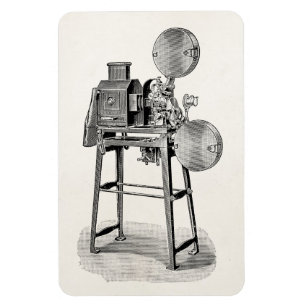 Vintage Old Movie Camera Cinematography Equipment Magnet