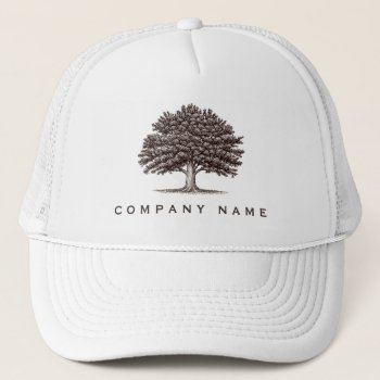 Vintage Old Oak Tree Service Or Family Reunion Trucker Hat by riverme at Zazzle