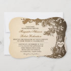 vintage old oak tree wedding invitations