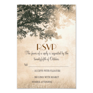 oak tree wedding invitation