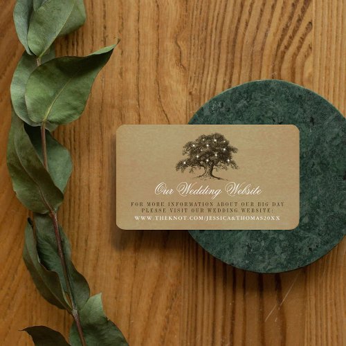 Vintage Old Oak Tree Wedding Website