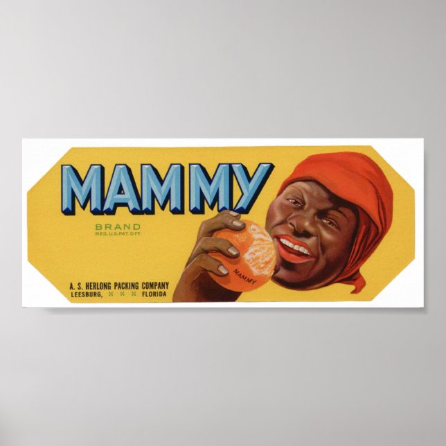 Vintage Old Oranges Fruit Crate Labels Poster (Front)