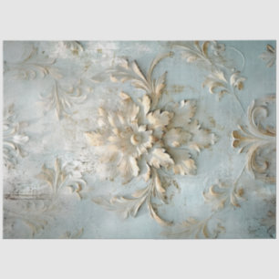 Vintage old painted wall gold hand drawing script tissue paper