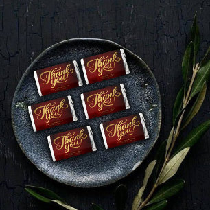 Vintage Old Paper Calligraphy Script ''Thankyou'' Hershey's Miniatures