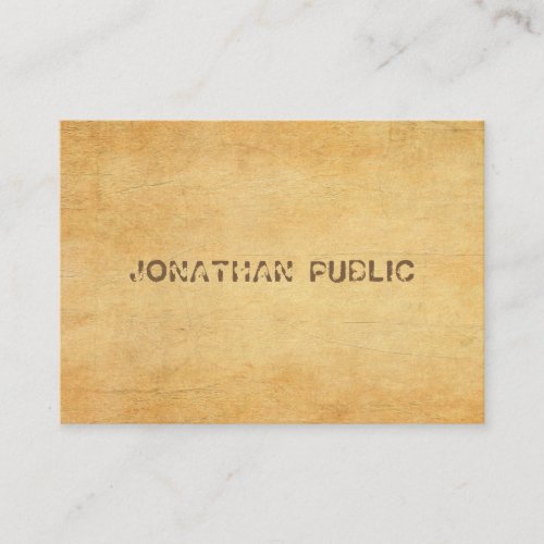 Vintage Old Paper Distressed Text Luxury Template Business Card