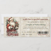 Vintage Old Paper Grunge Christmas Gift Coupon