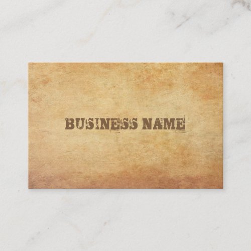 Vintage Old Paper Look Distressed Text Template Business Card