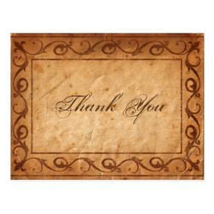 Old Paper Thank You Cards | Zazzle