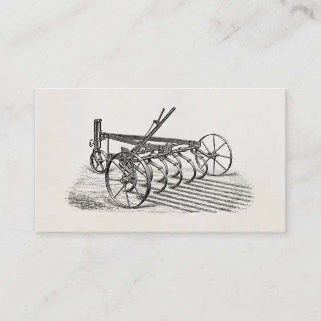 Vintage Old Plows Farm Equipment Agriculture Plow Business Card | Zazzle