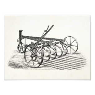 Vintage Old Plows Farm Equipment Agriculture Plow Photo Print