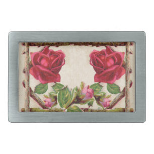 Vintage old rose rustic Victorian Antique Belt Buckle
