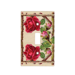 Vintage old rose rustic Victorian Antique Classic Light Switch Cover