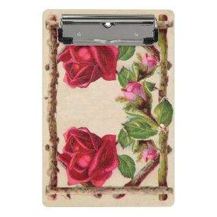 Vintage old rose rustic Victorian Antique Classic Mini Clipboard
