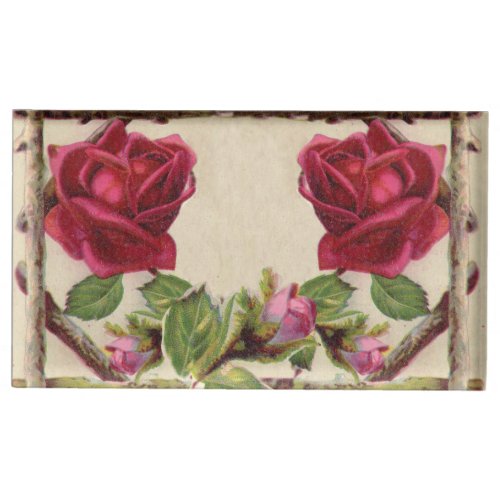 Vintage Old Rose Rustic Victorian Elegant Classic Place Card Holder