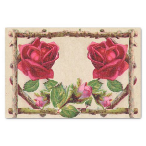 Vintage Old Rose Rustic Victorian Elegant Classic Tissue Paper