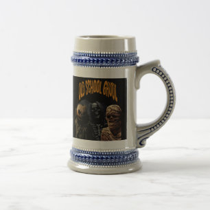 Vintage Old School Ghoul Halloween Beer Stein
