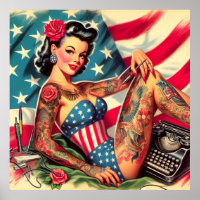 Vintage Old School Tattoo Pin Up