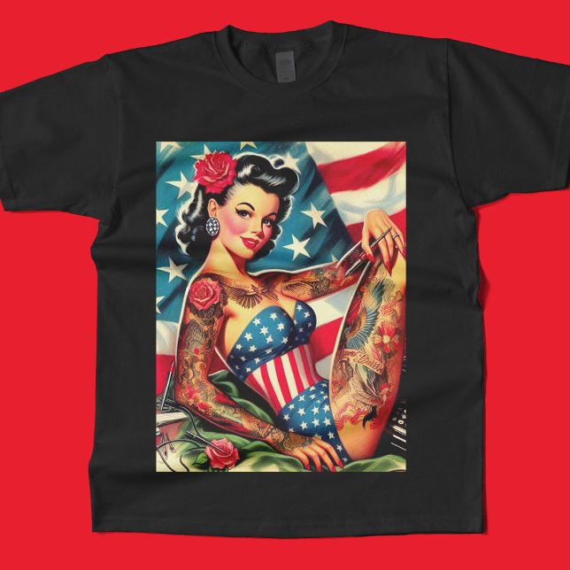 Vintage Old School Tattoo Pin Up T-Shirt (Creator Uploaded)