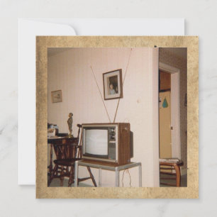 Vintage "Old School Television" Flat Note Card