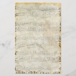 Vintage Old Sheet Music Parchment Stationery
