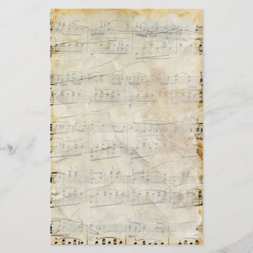 Vintage Old Sheet Music Parchment Stationery