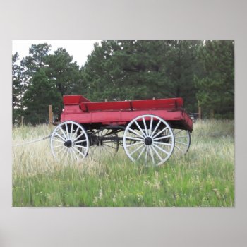 Vintage Old Stagecoach Wagon Poster by Rinchen365flower at Zazzle