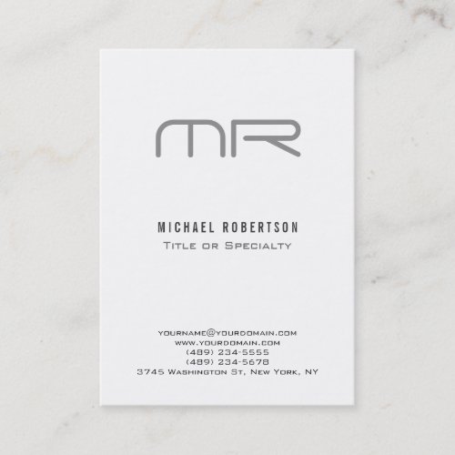 Vintage Old Style Monogram Clean Business Card