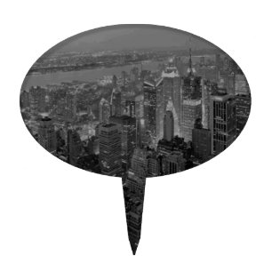 Vintage Old Style New York City Script Cake Topper