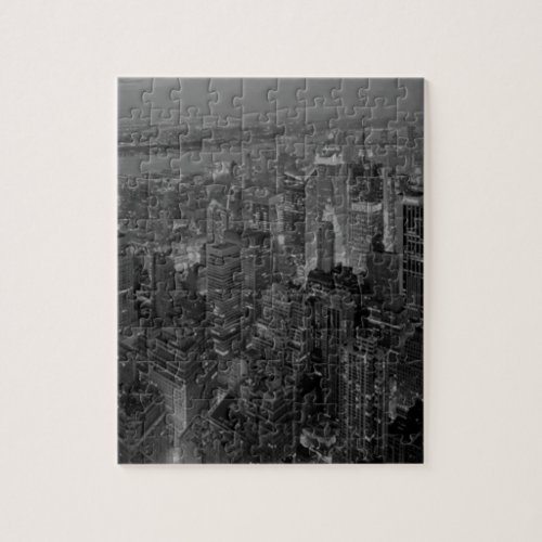 Vintage Old Style New York City Script Jigsaw Puzzle