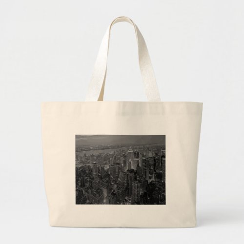 Vintage Old Style New York City Script Large Tote Bag